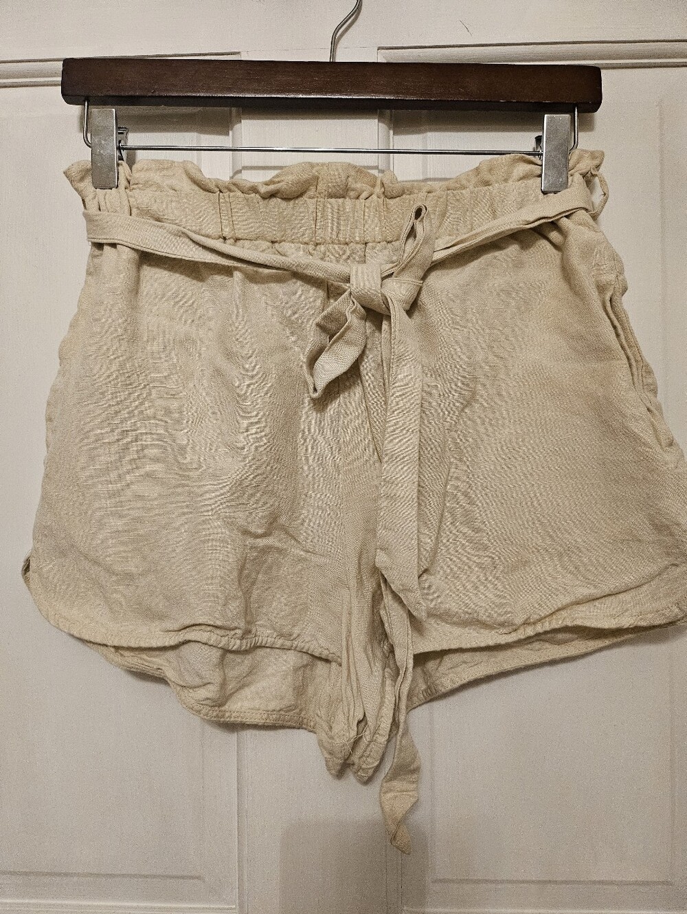 Express Linen Blend Paperbag Shorts
